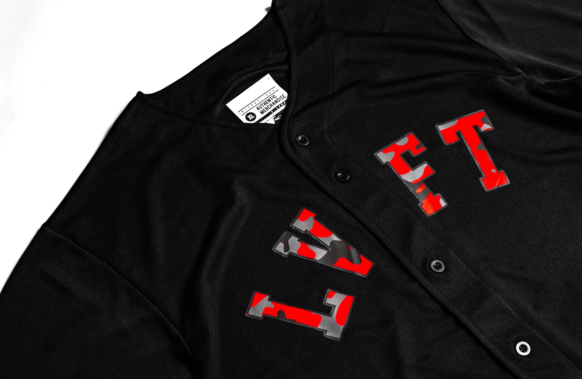 Recon Baseball Jersey - Black / Red Camo