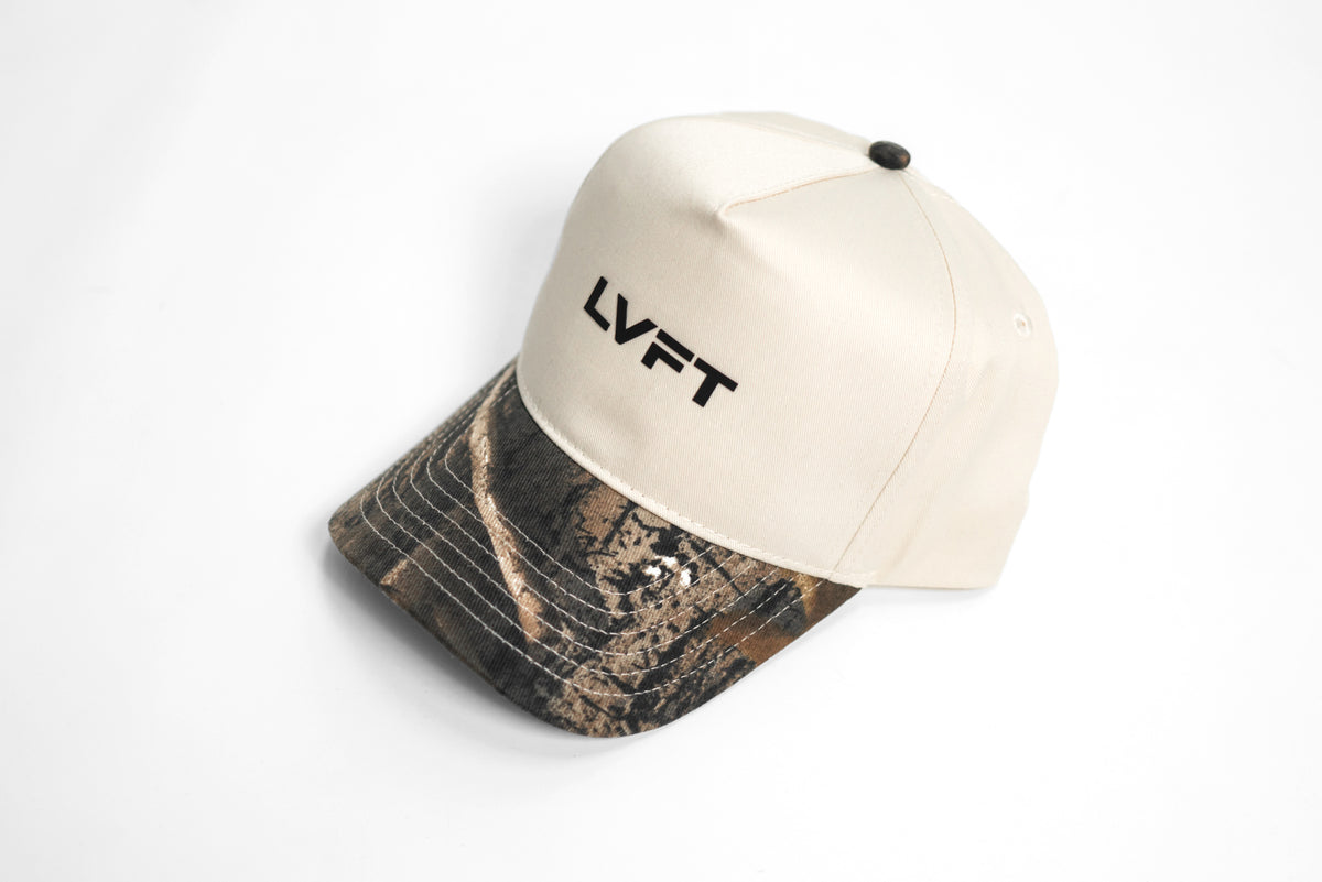 Slate Two Tone 5 Panel - Beige / Tree Camo