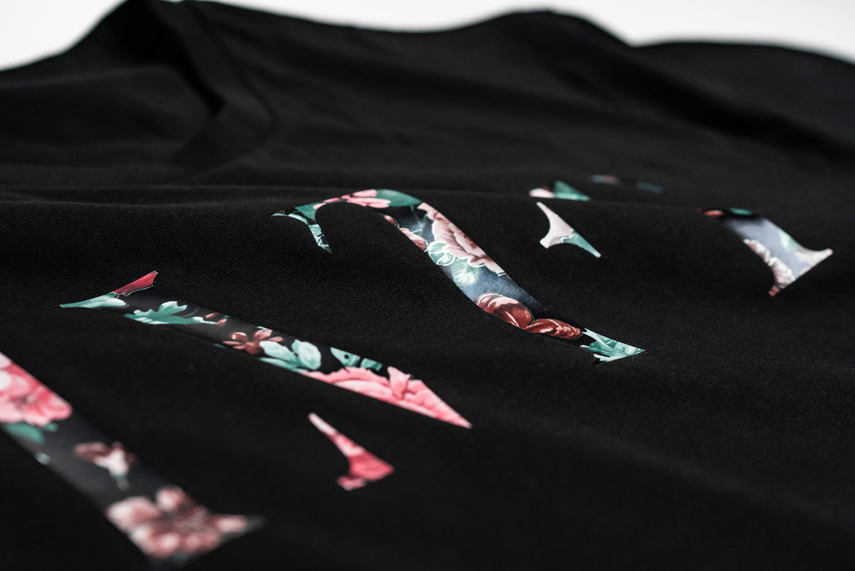 Echo Noir Scallop Tee - Black