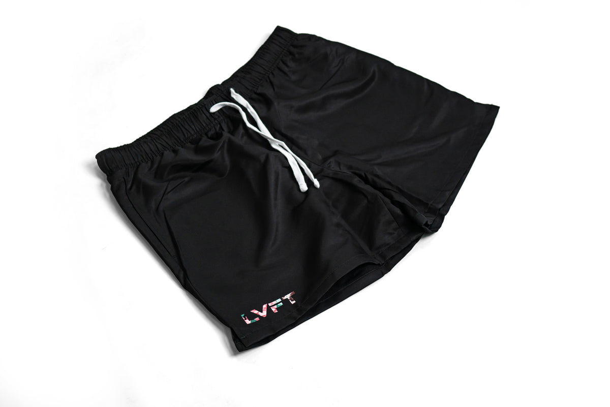 Slate Running Shorts - Black / Floral