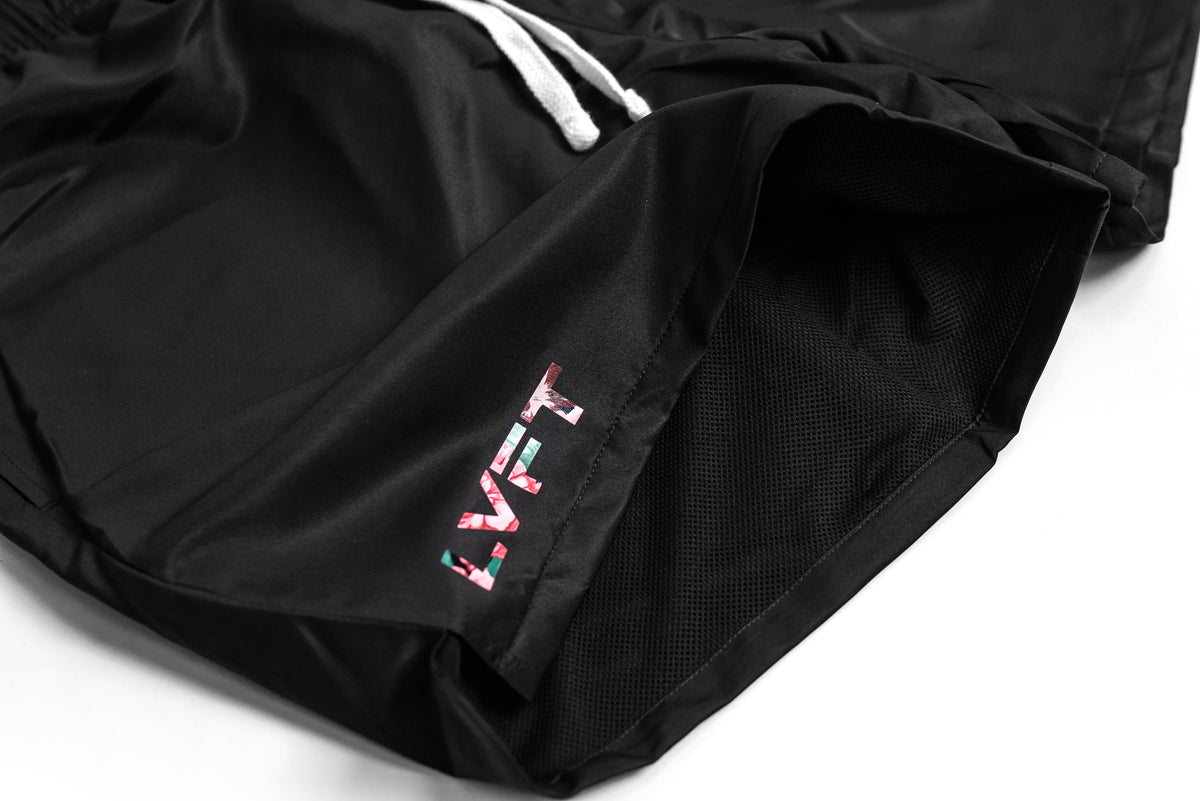 Slate Running Shorts - Black / Floral