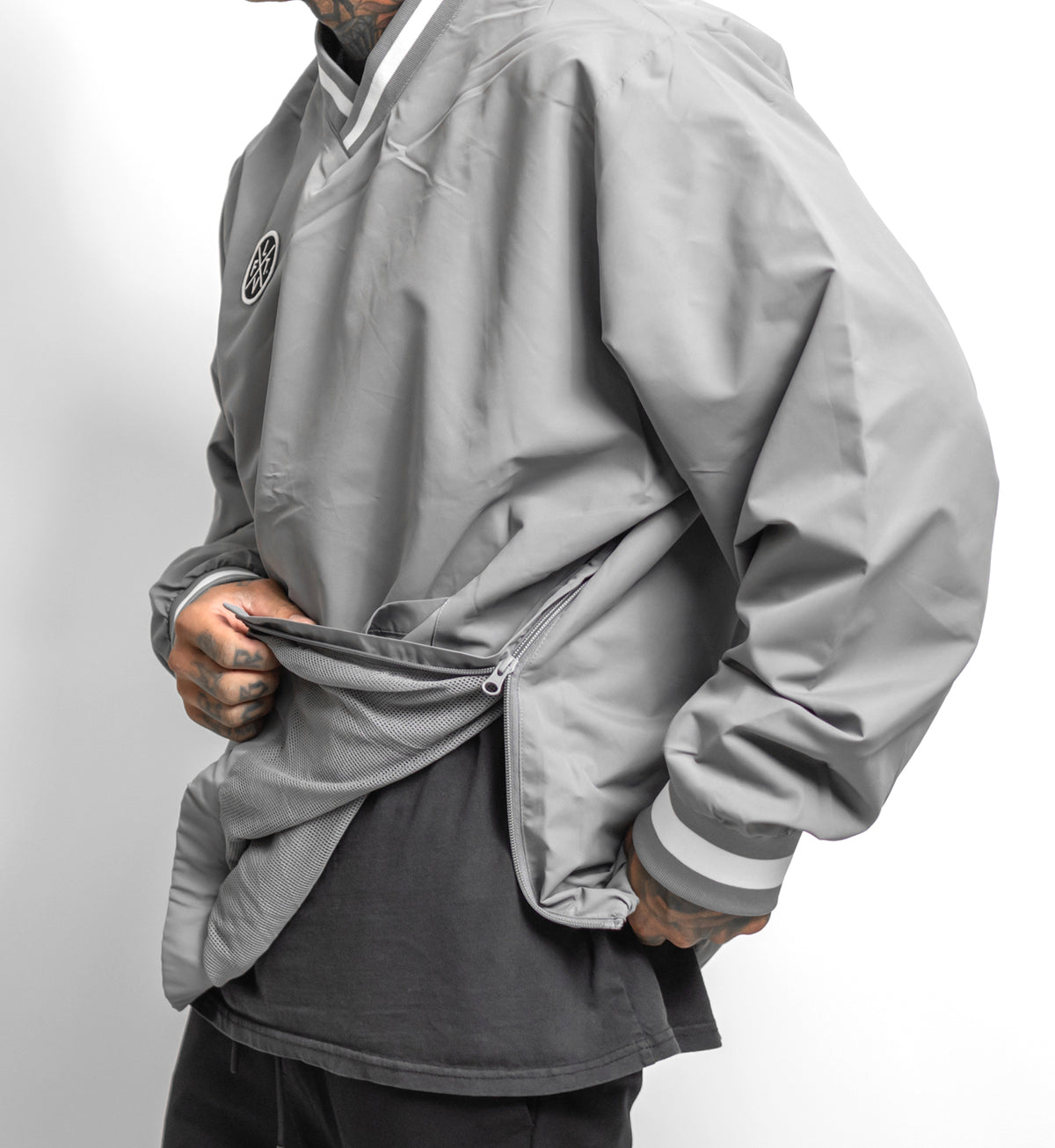Prestige V-Neck Windbreaker - Grey
