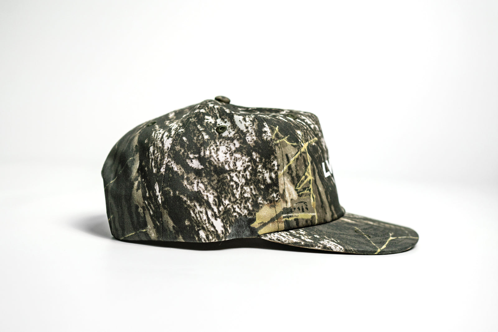 Slate Cotton Twill Flatbill Snapback - Tree Camo