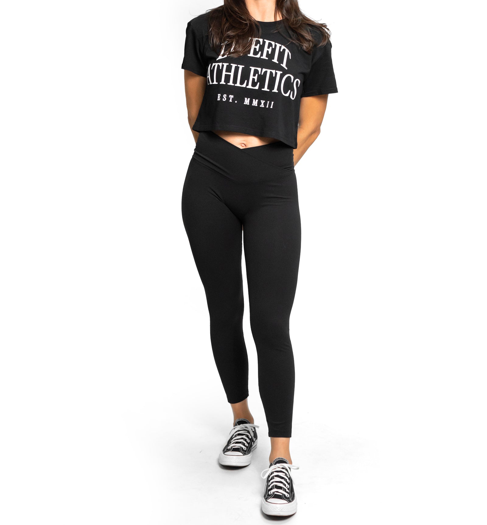 Crossover Leggings - Black