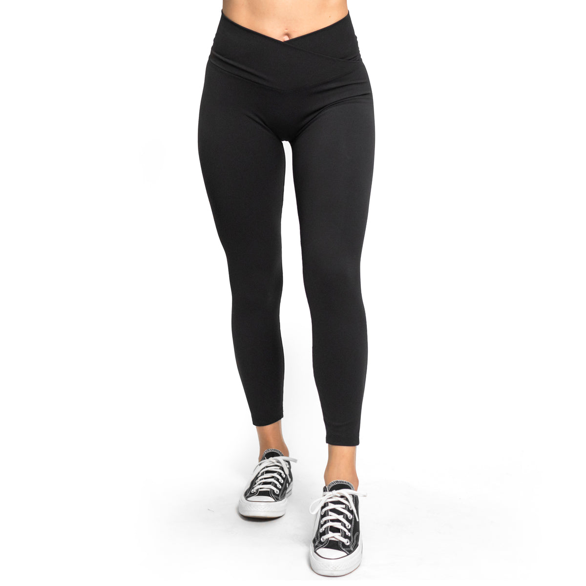Crossover Leggings - Black