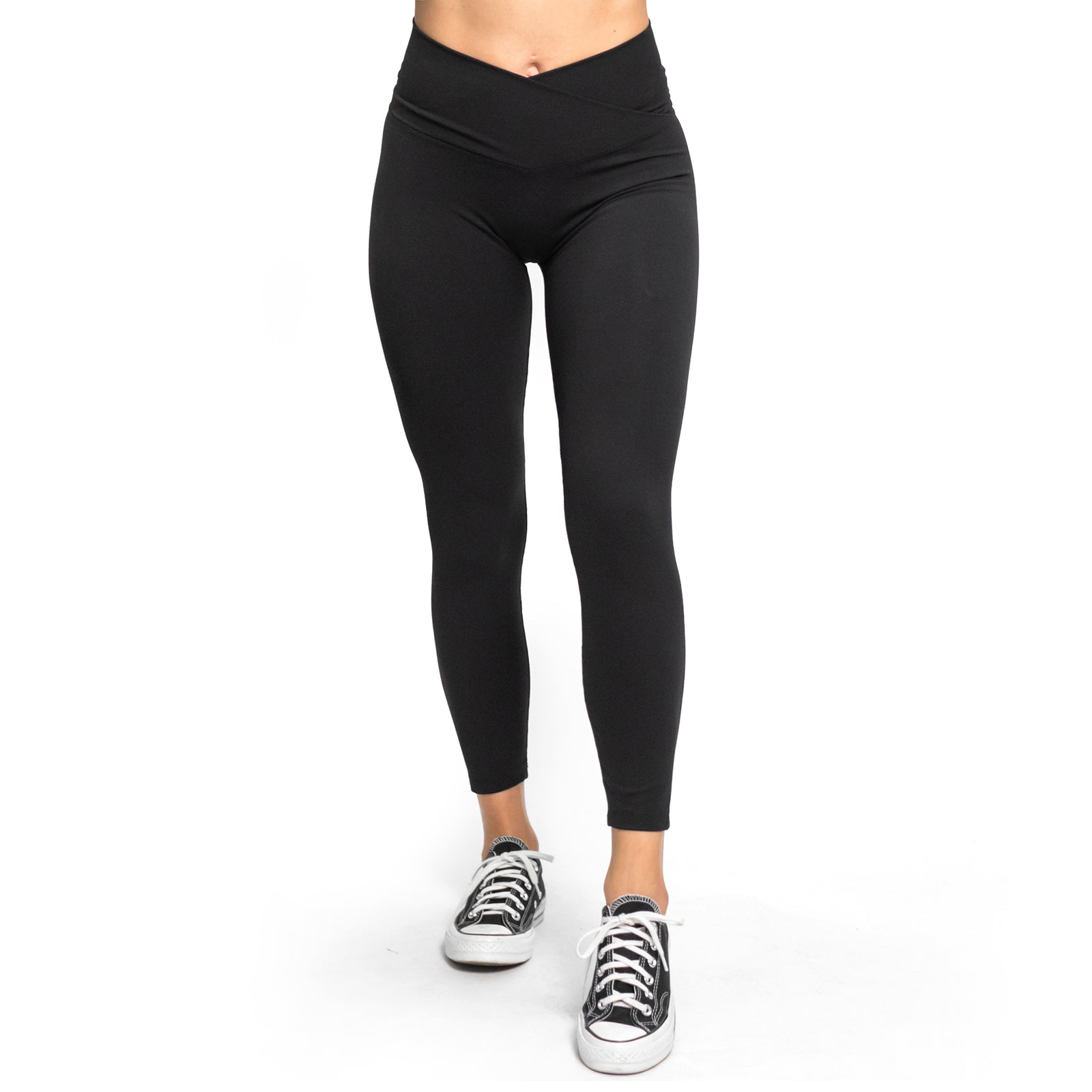 Crossover Leggings - Black