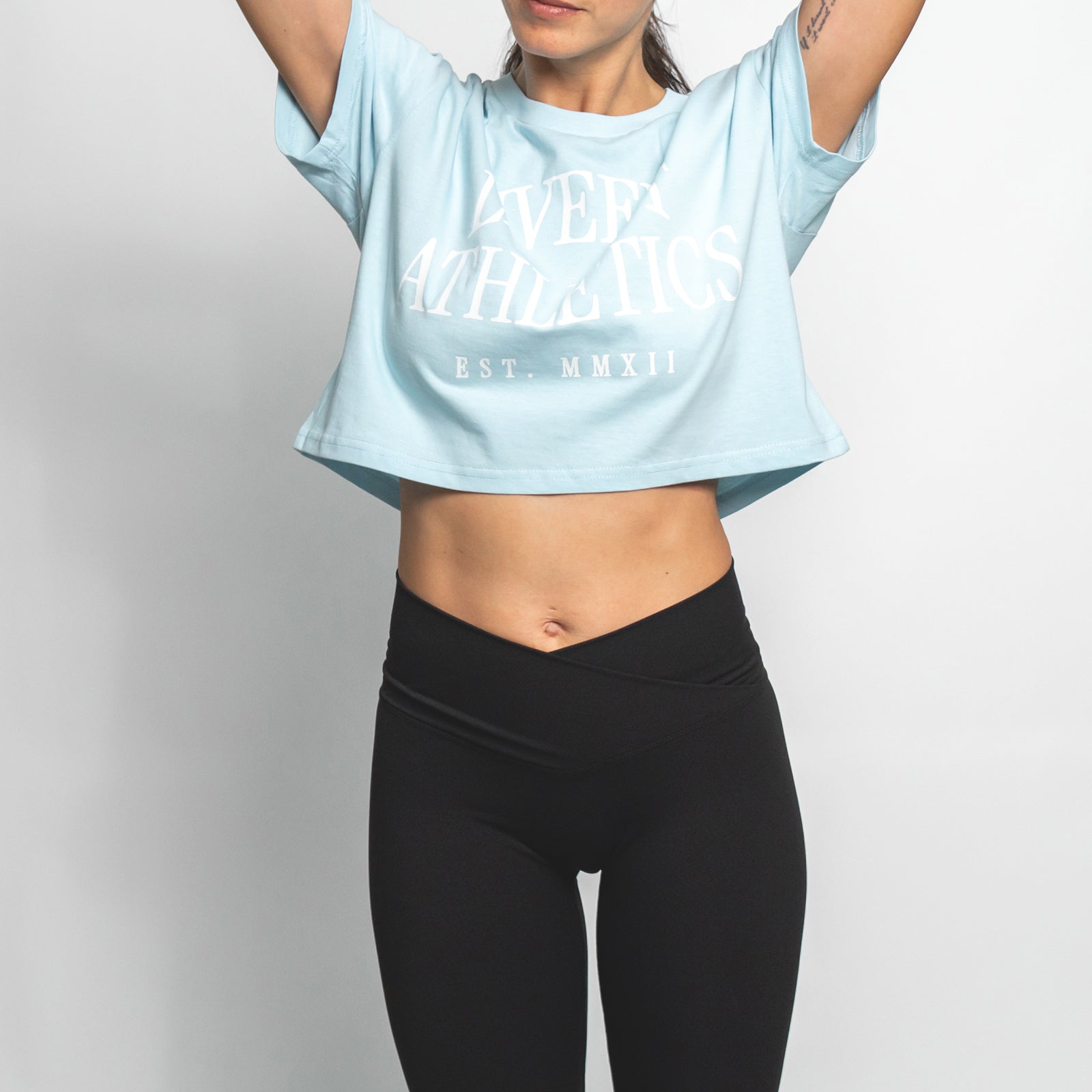 Oxford Crop Tee - Baby Blue