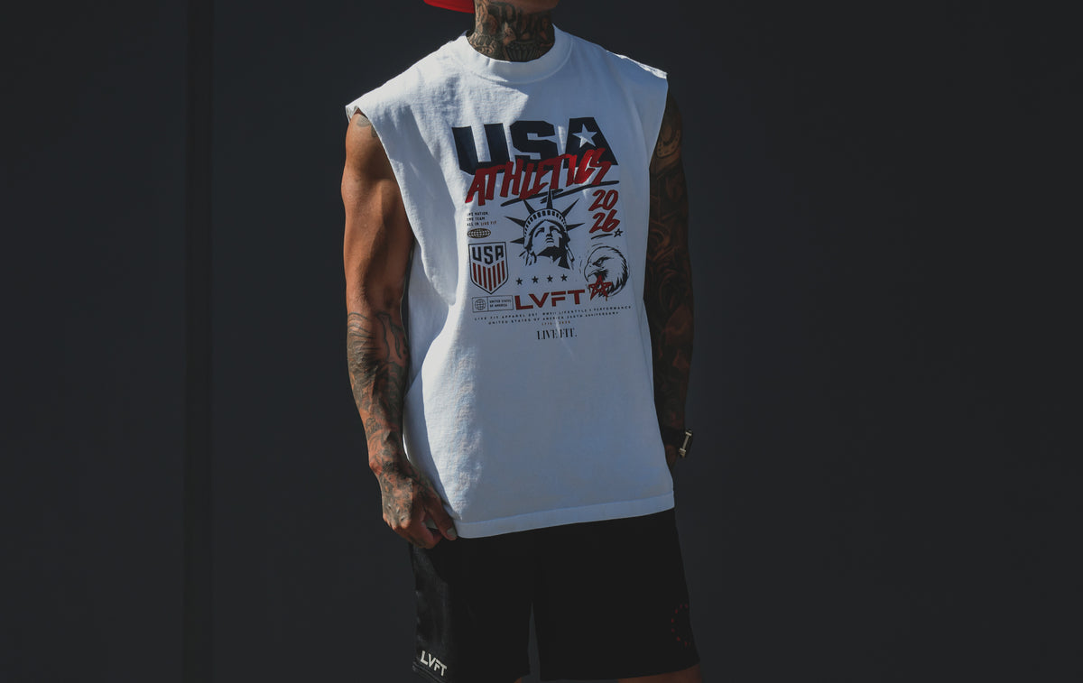 USA Anniversary Muscle Tank - White