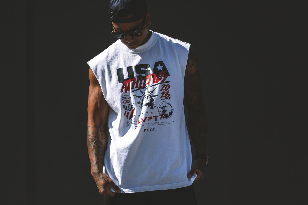 USA Anniversary Muscle Tank - White