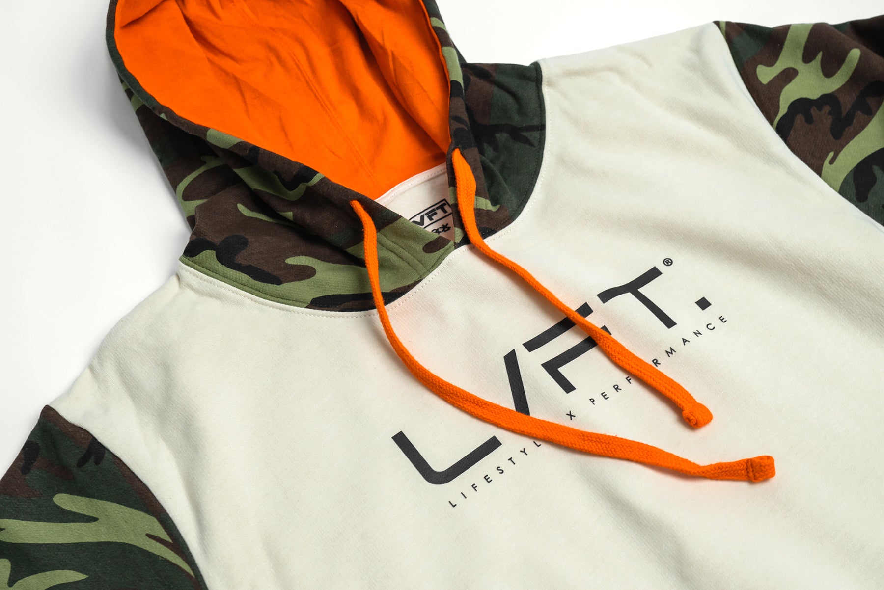 Lifestyle Hoodie - Green Camo / Beige /Orange