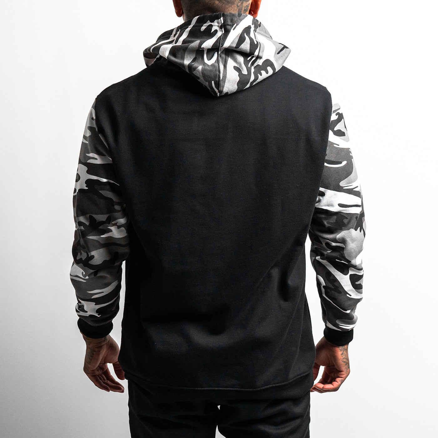 Lifestyle Hoodie - Black Camo / Red