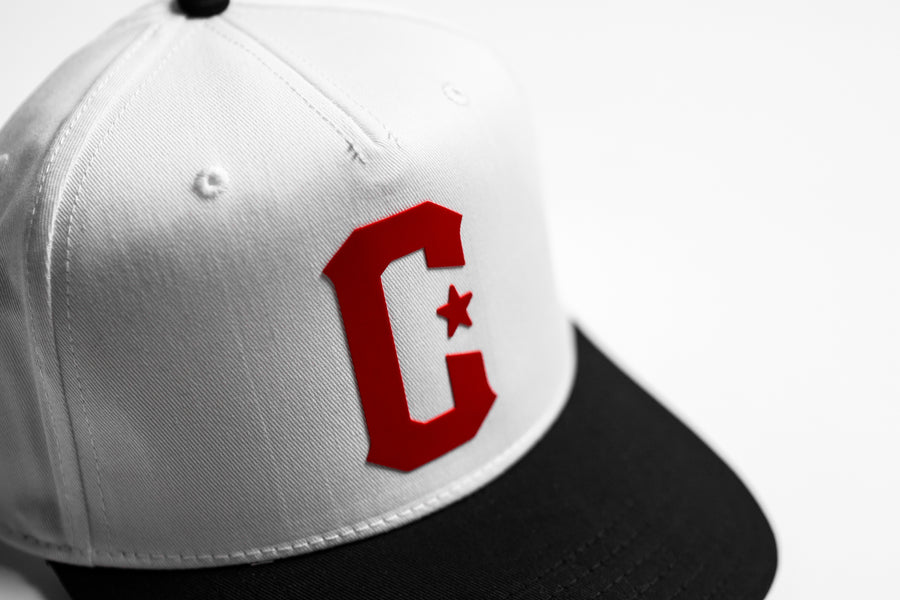 C 5 Panel Cap - White / Black