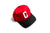 C 5 Panel Cap - Red / Black