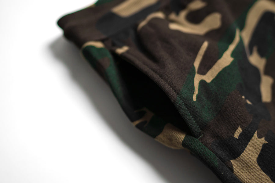 Athletic Goods Fleece Shorts - Woodland Camo