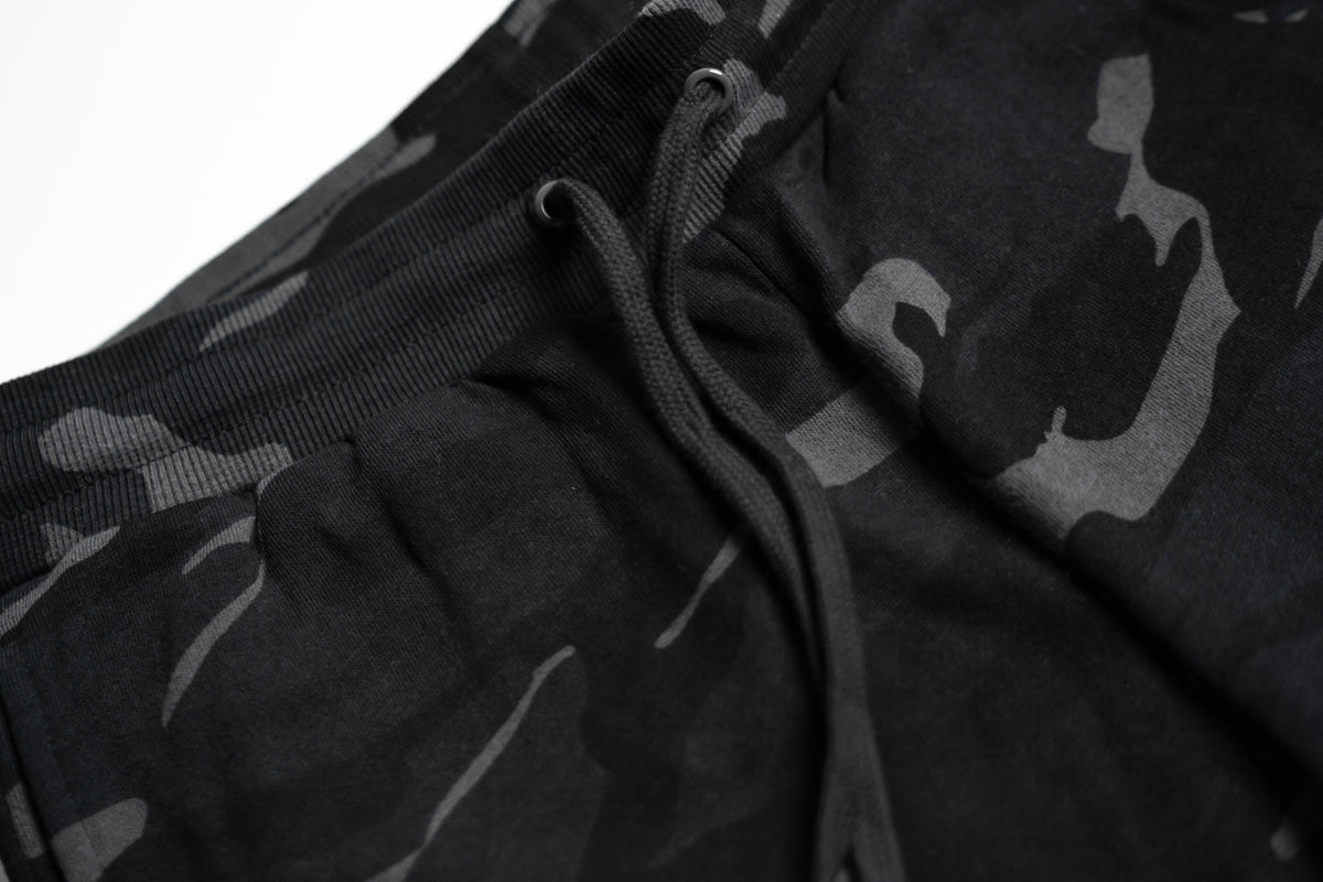 Athletic Goods Fleece Shorts - Black Camo