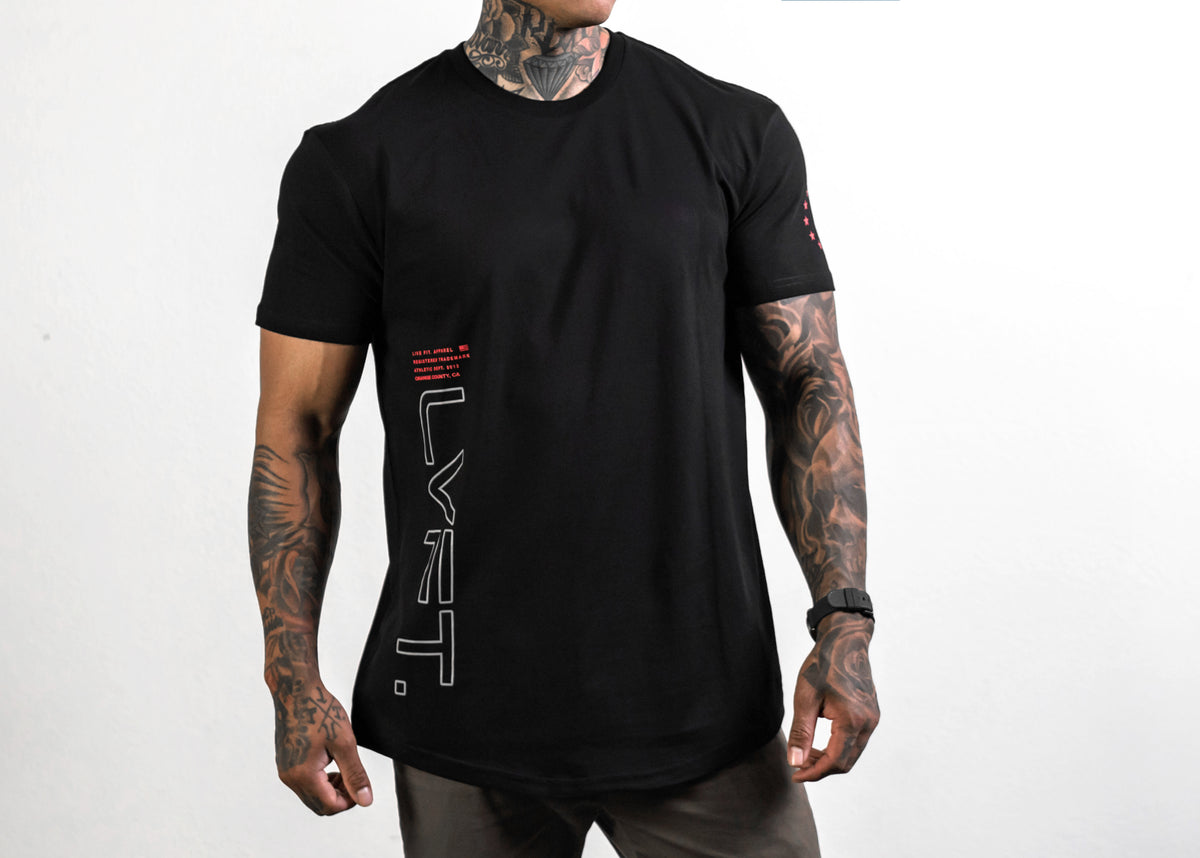 Dynamic Scallop Tee - Black / Red