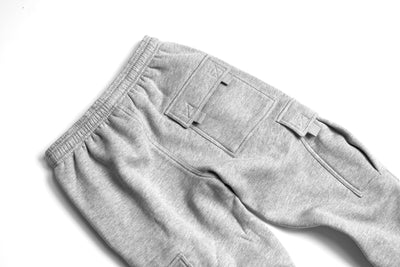 Heavy Fleece Cargo Pants - Grey