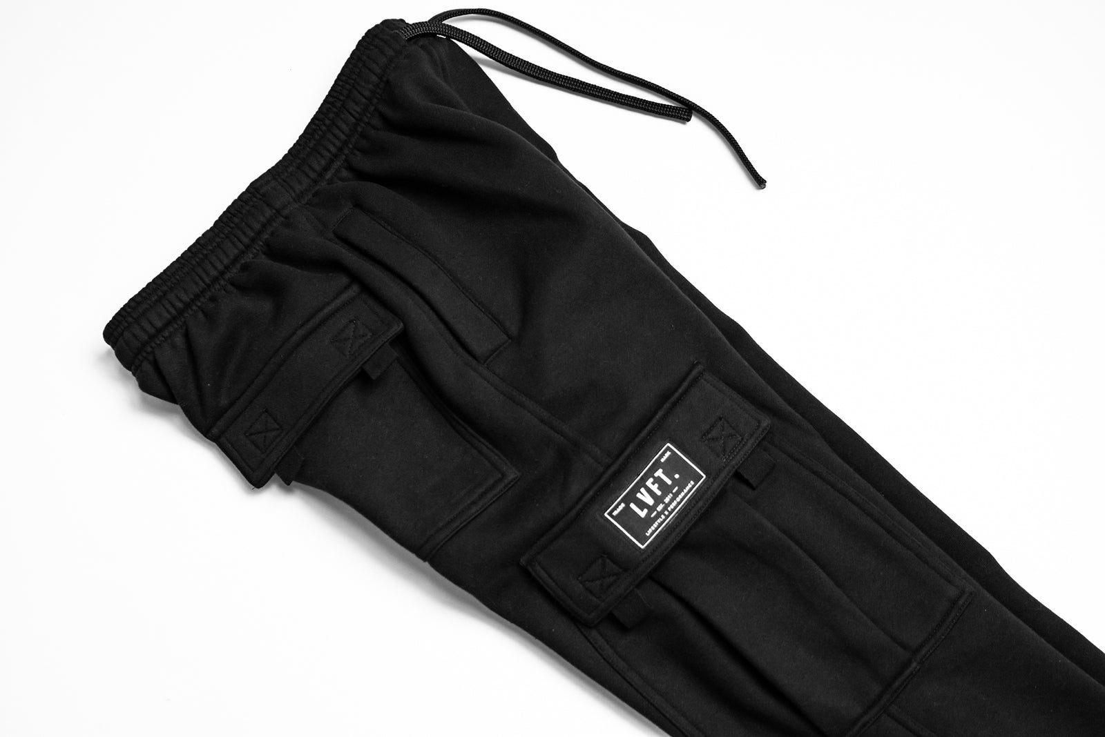 Heavy Fleece Cargo Pants - Black - Live Fit. Apparel