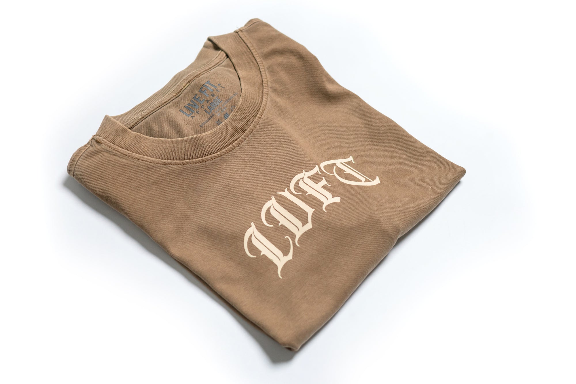 Gotham Oversized Tee - Camel - Live Fit. Apparel