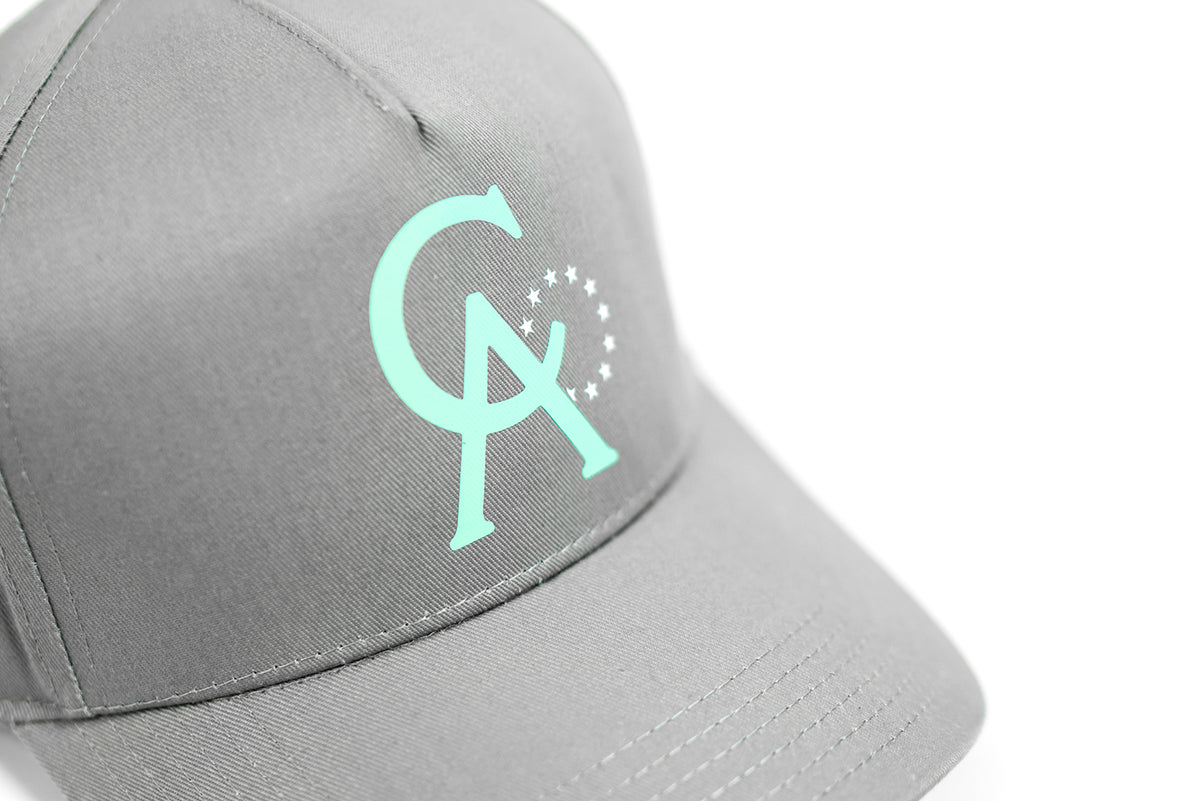 CA 5 Panel Cap - Grey / Mint