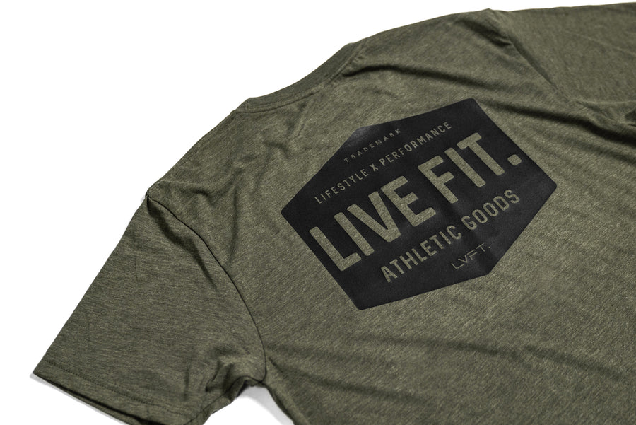 Work Badge Tee - Heather Olive