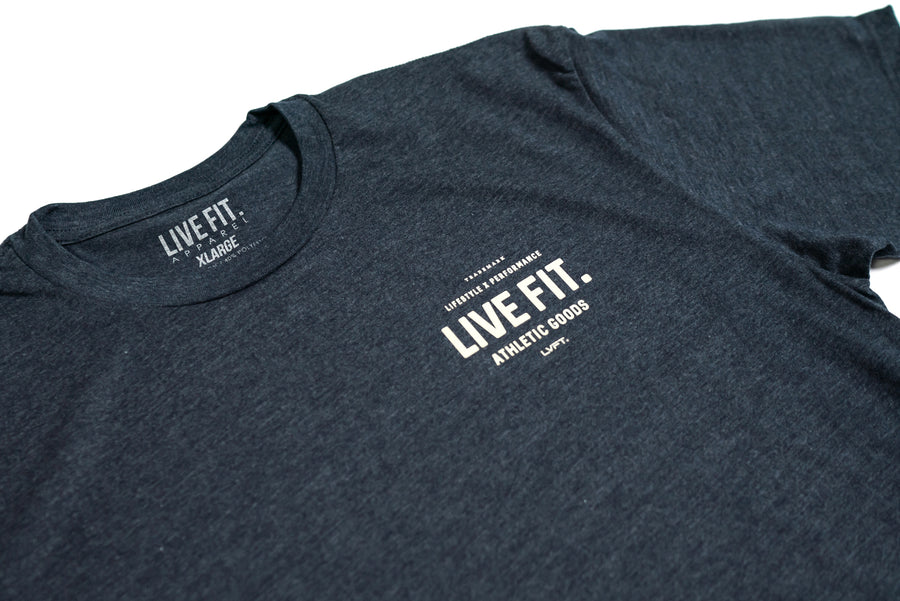 Work Badge Tee - Navy Heather / Beige