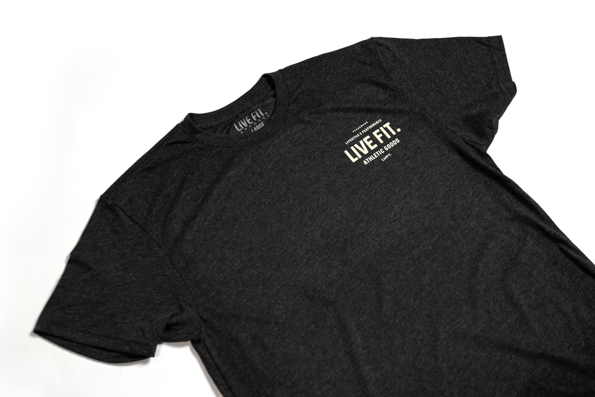 Work Badge Tee - Black Heather / Beige