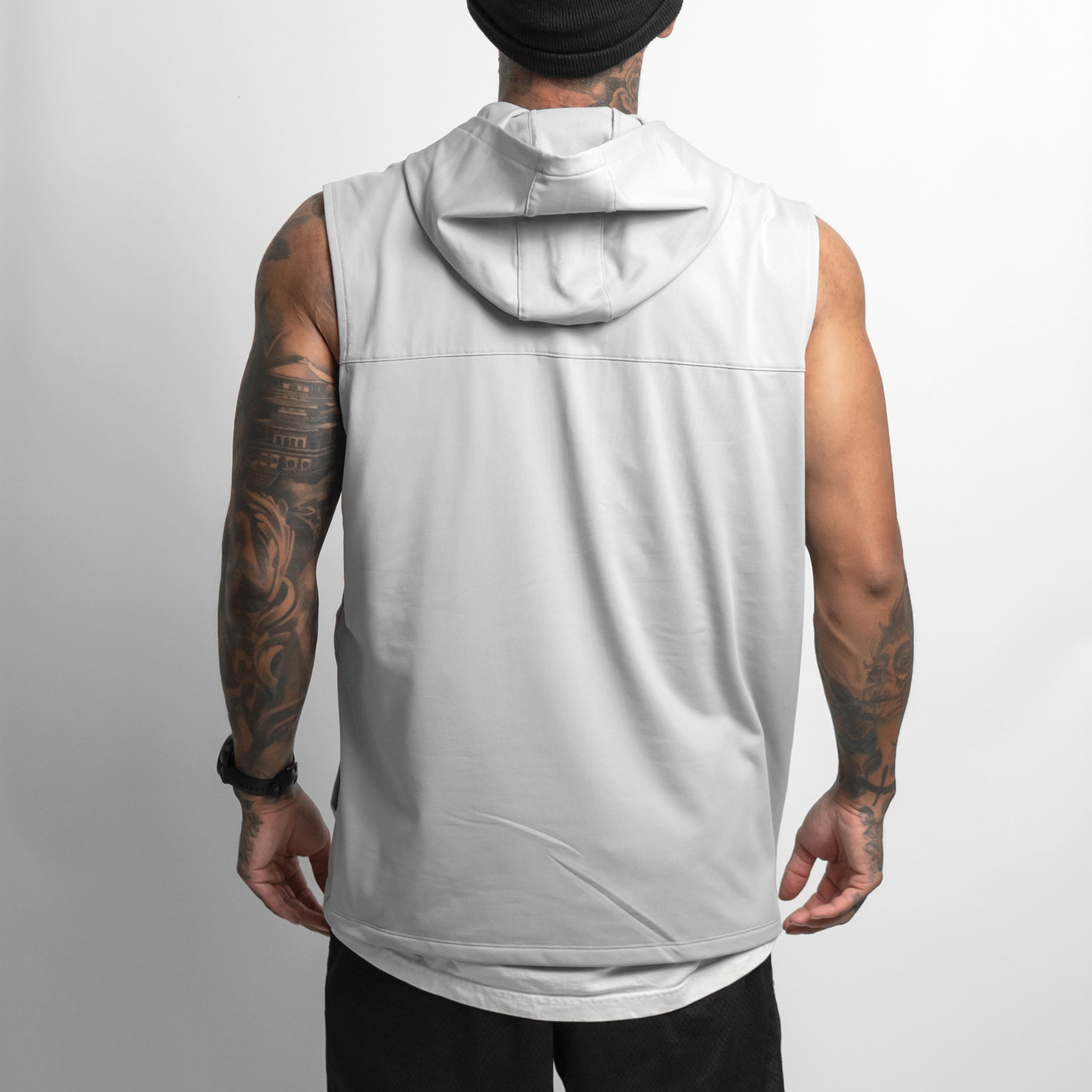 Fundamentals Sleeveless Hoodie - Silver