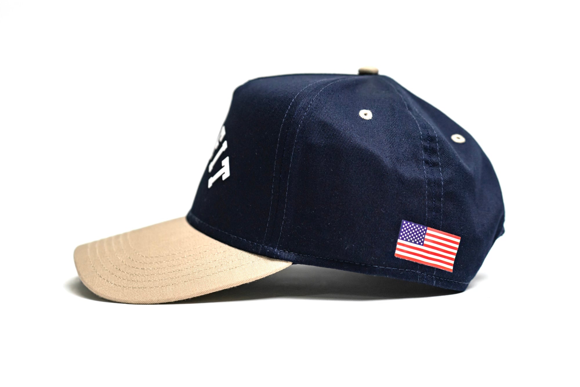 Live Fit. 5 Panel Snapback - Navy / Khaki