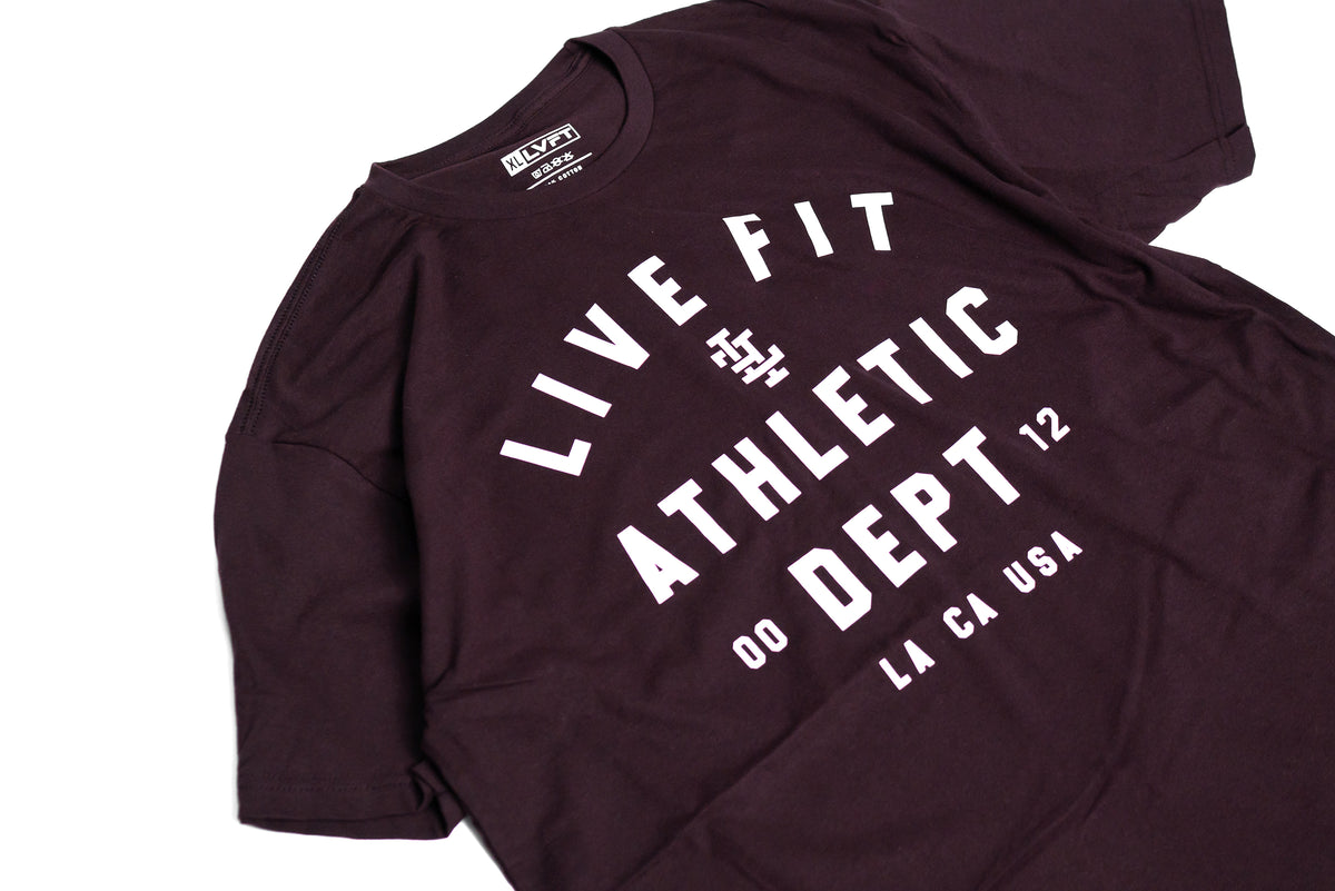Athletic Department Tee - Oxblood
