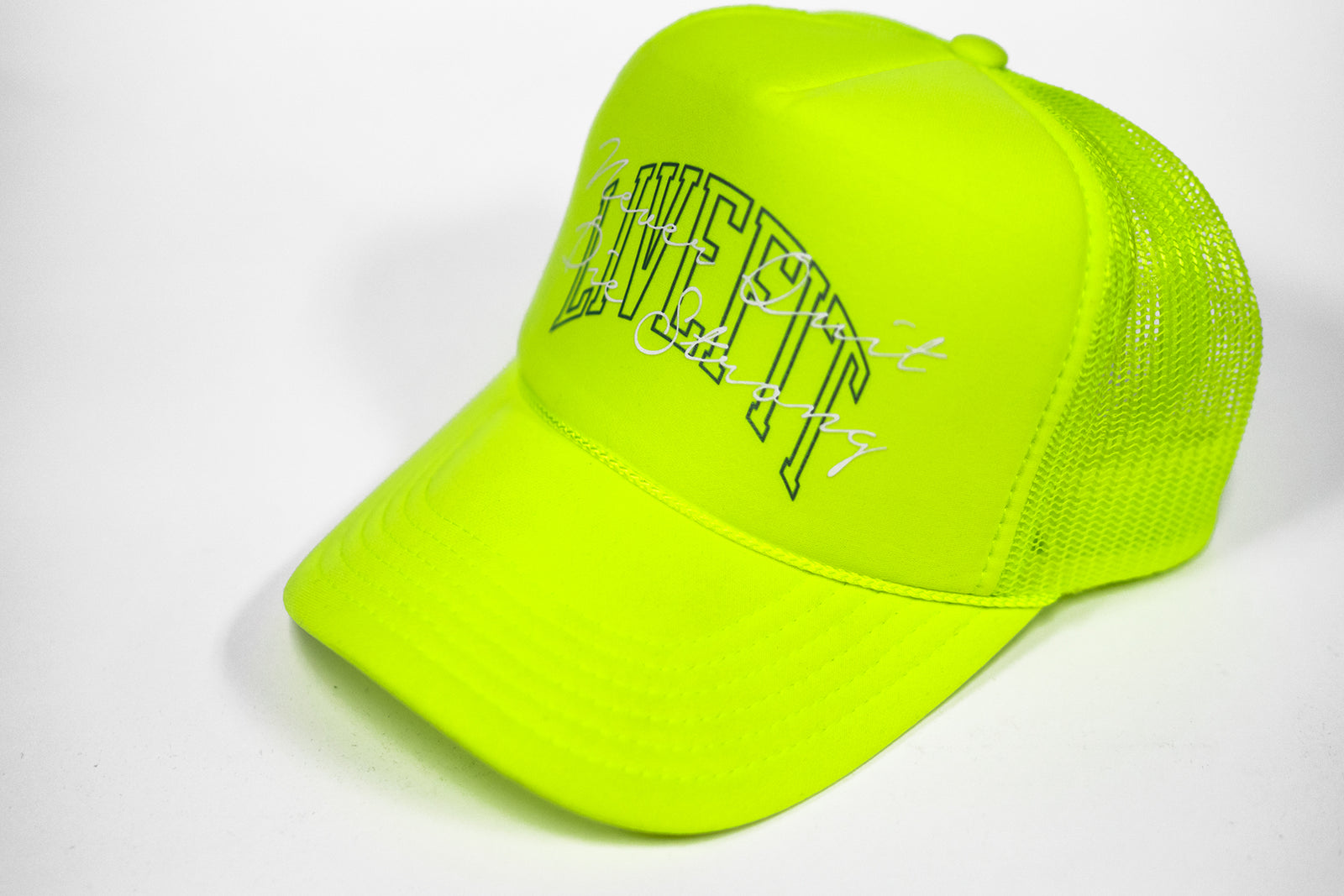 Never Quit x Die Strong Foam Trucker - Neon Yellow