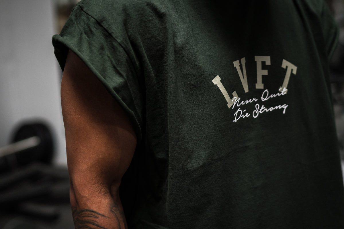 Die Strong Half Sleeve Muscle Tee - Moss