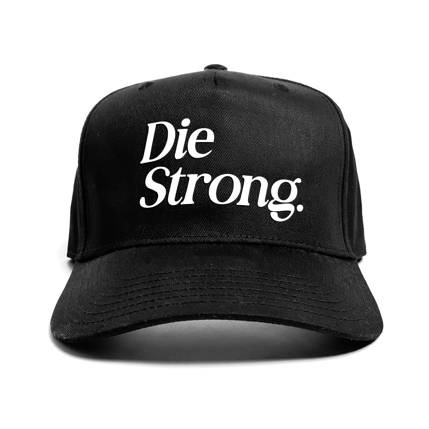 Die Strong 5 Panel Cap - Black