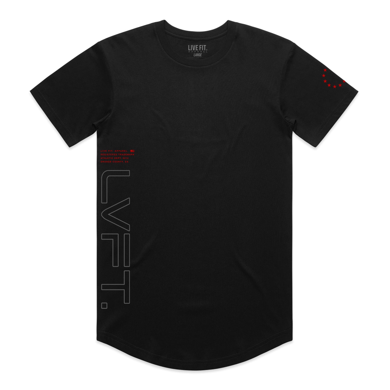 Dynamic Scallop Tee - Black / Red