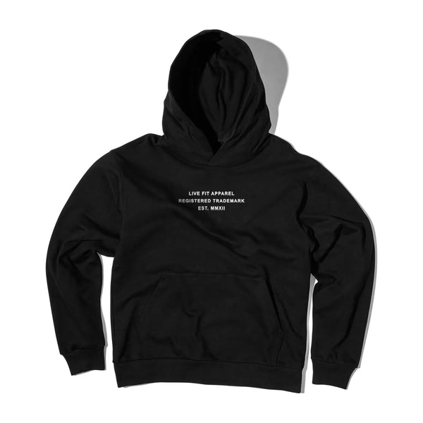 EST. Heavyweight Hoodie - Black - Live Fit. Apparel
