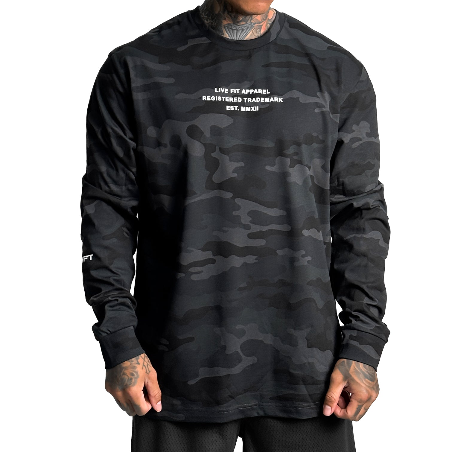EST. Long Sleeve Tee - Black Camo