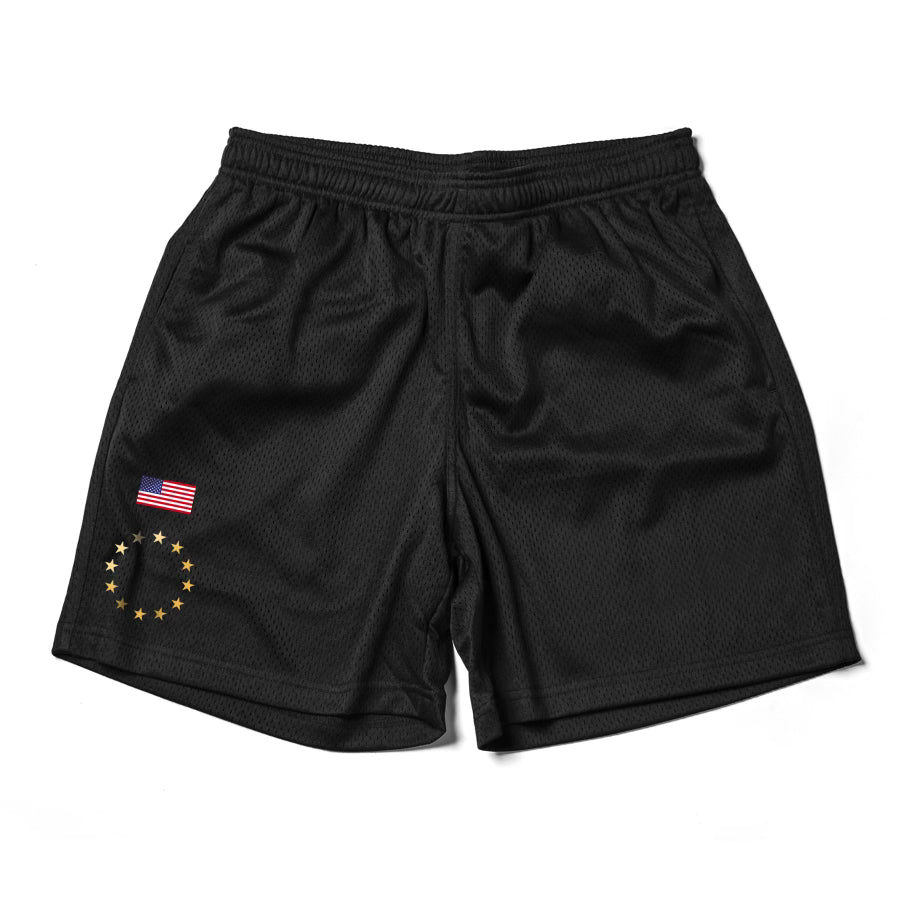 Elite Contender Mesh Shorts Black Gold Live Fit. Apparel