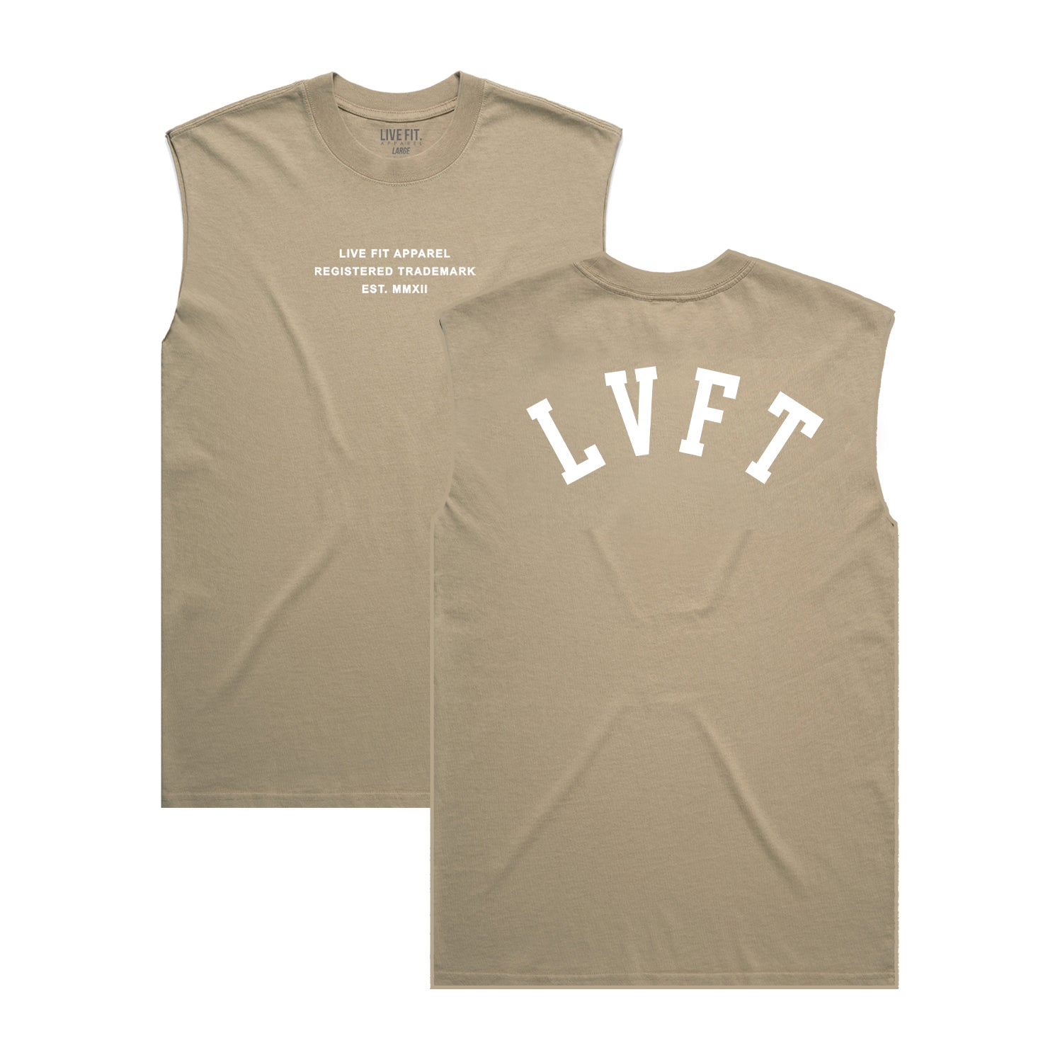 Faded Heavyweight Muscle Tank - Faded Khaki