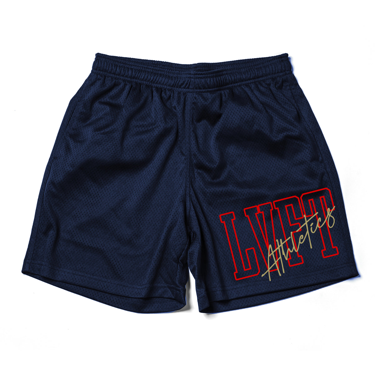 Field Rec Mesh Shorts - Navy / Red / Gold