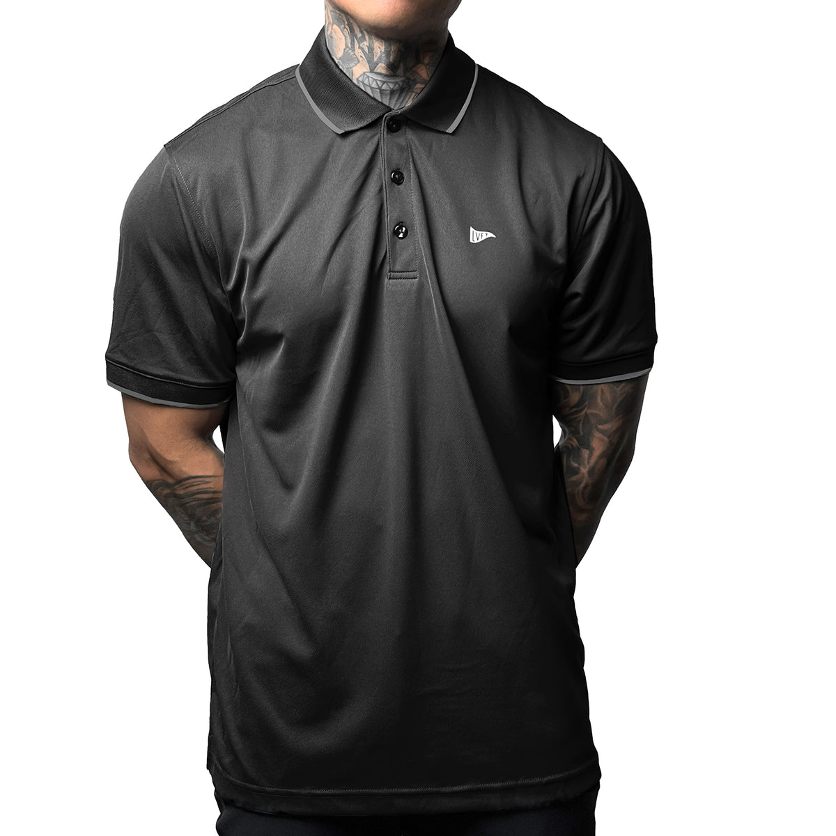 Flag Post Polo - Black