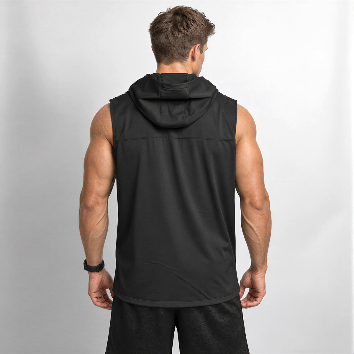 Fundamentals Sleeveless Hoodie - Black