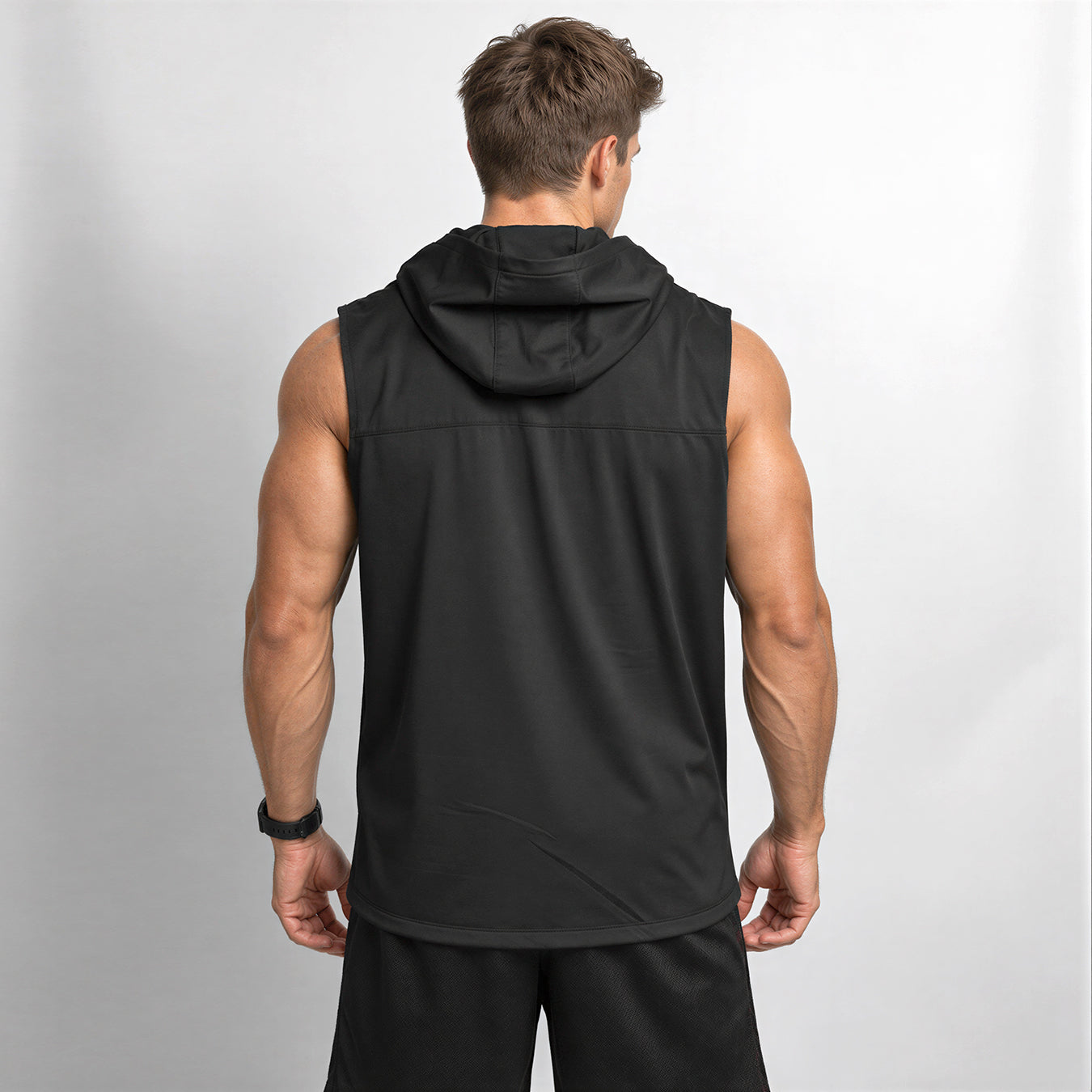 Fundamentals Sleeveless Hoodie - Black