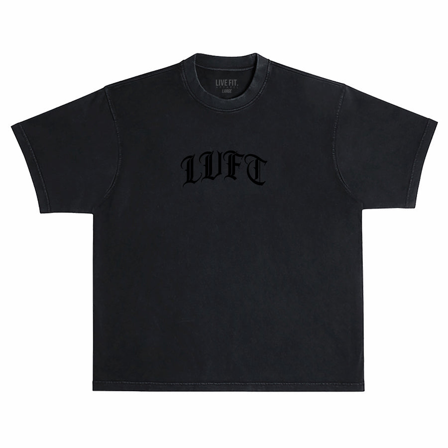 Gotham Oversized Tee - Black / Black