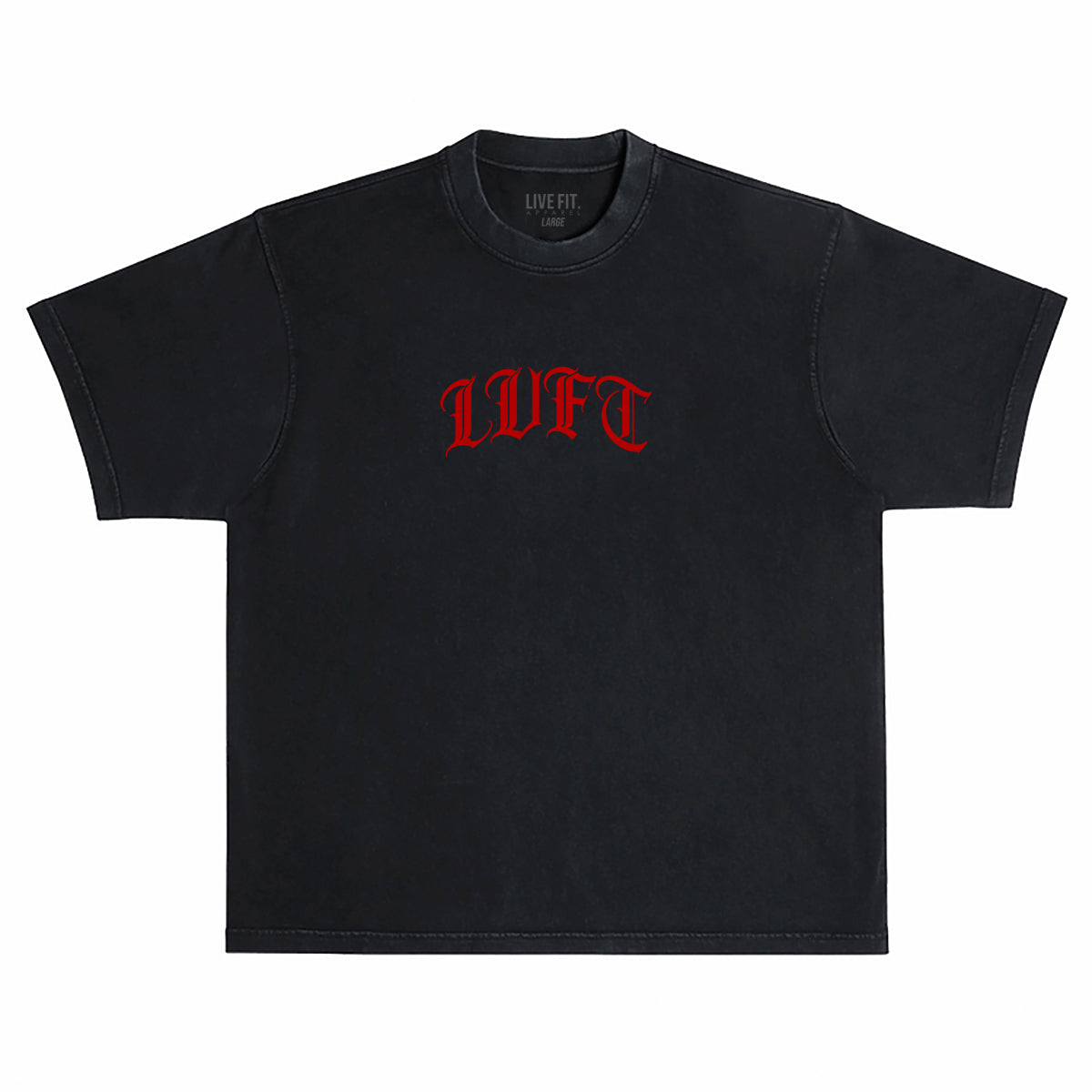 Gotham Oversized Tee - Black / Red