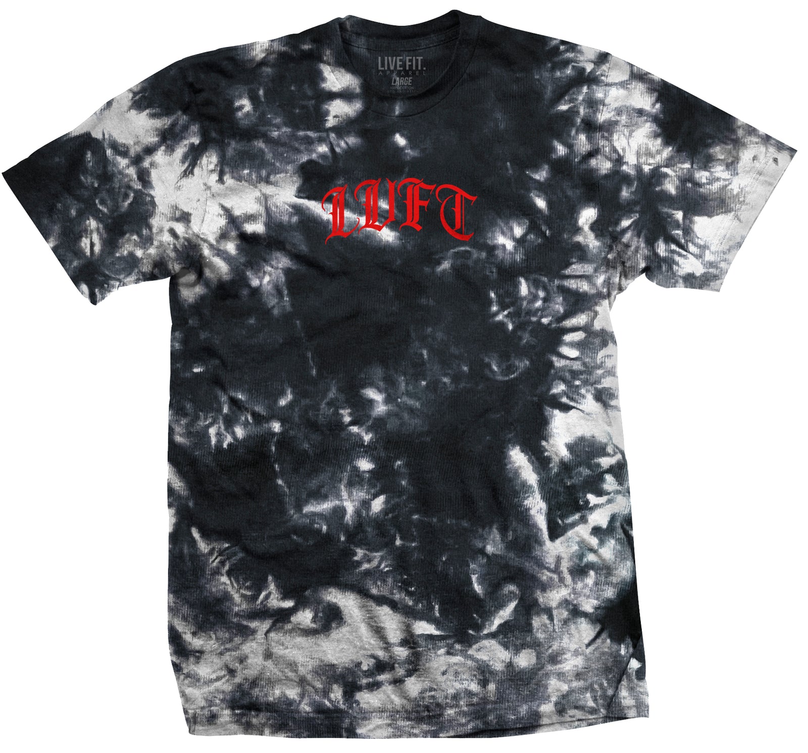 Gotham Tie Dye Tee - Frostbite / Red