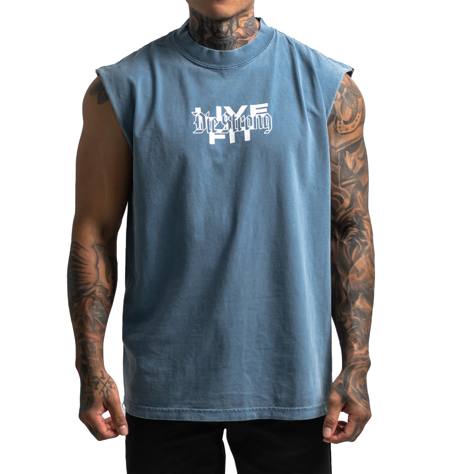 Heavy Metal Muscle Tank - Denim