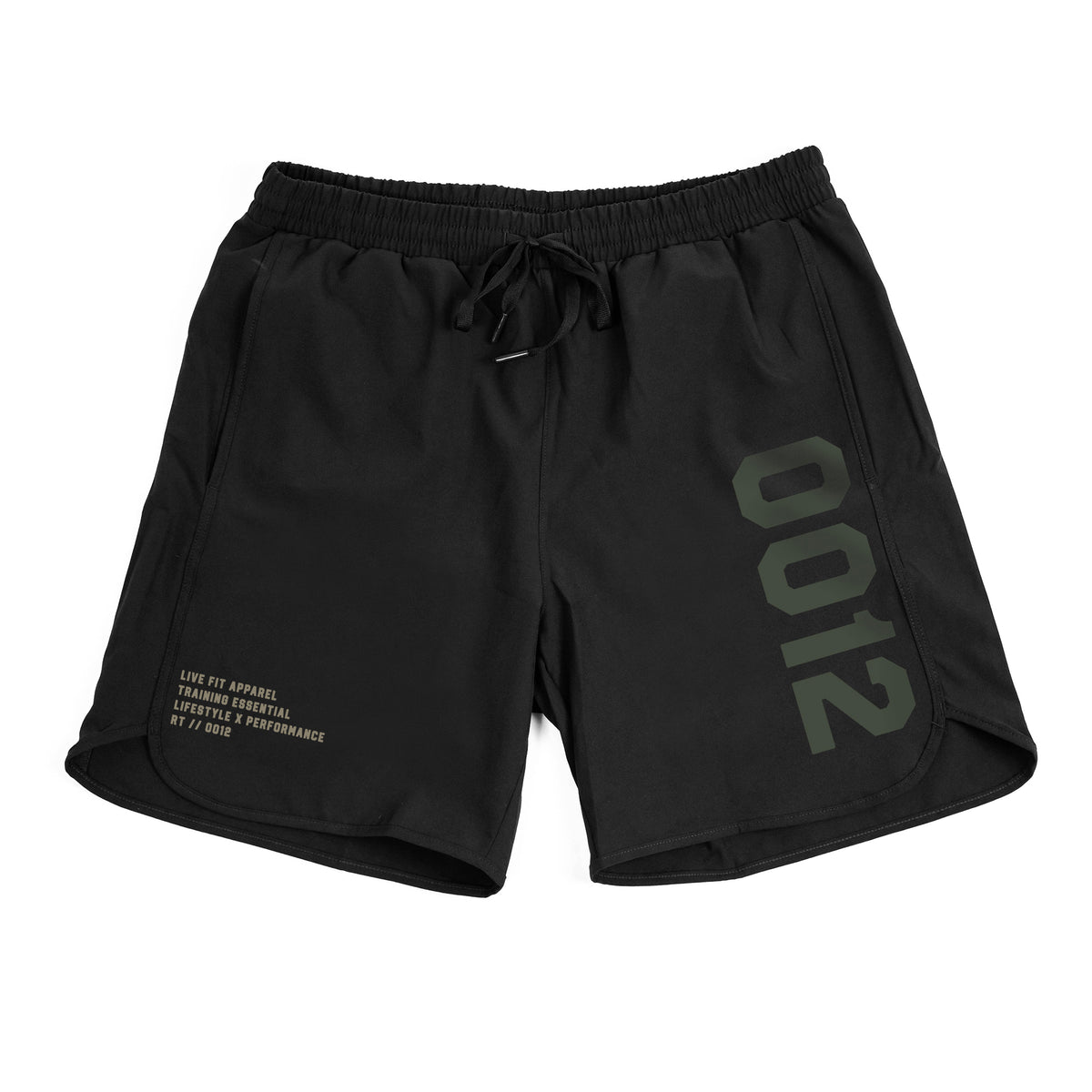 0012 Hybrid Active Shorts - Black / Olive
