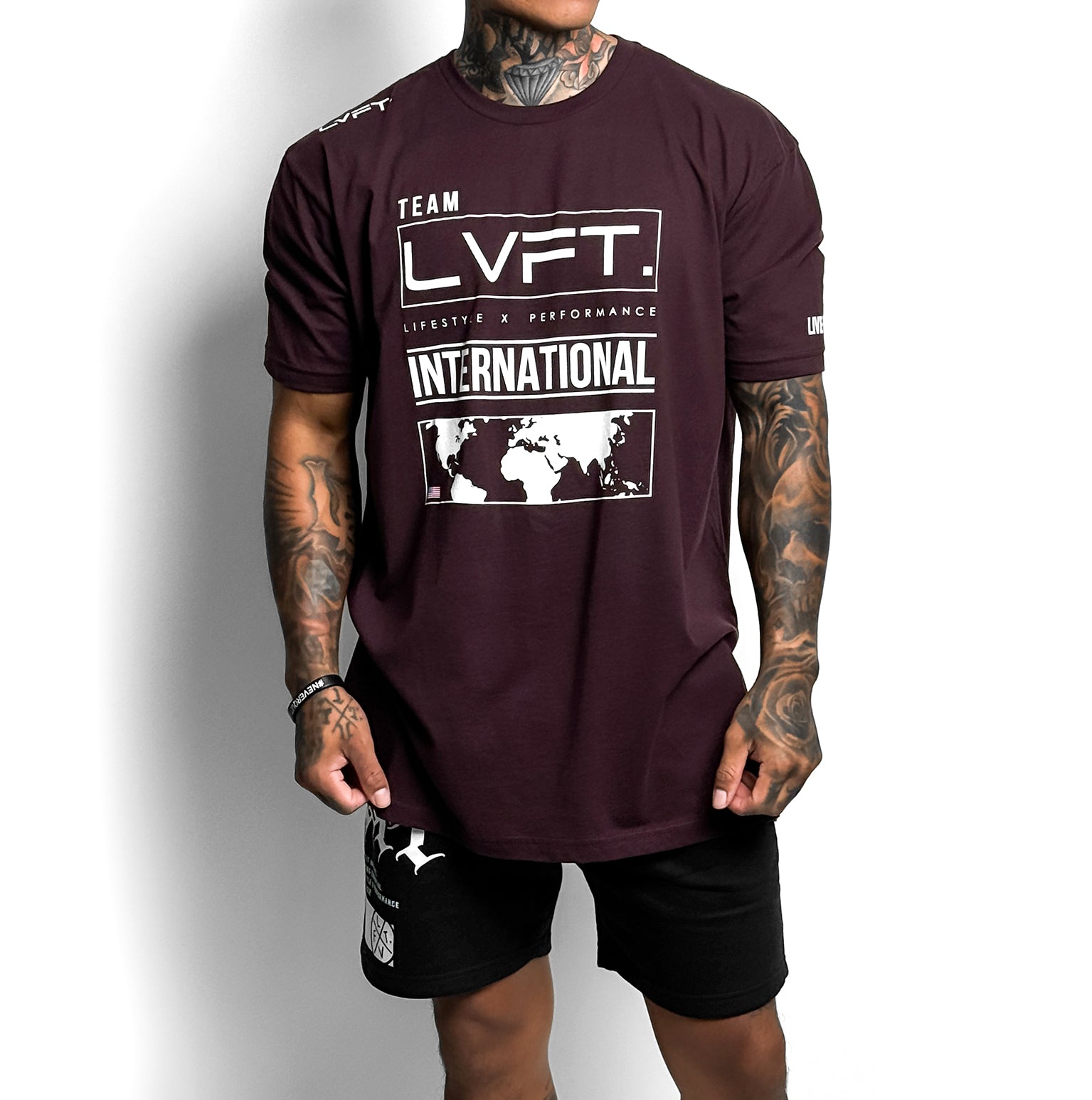 International Tee - Oxblood