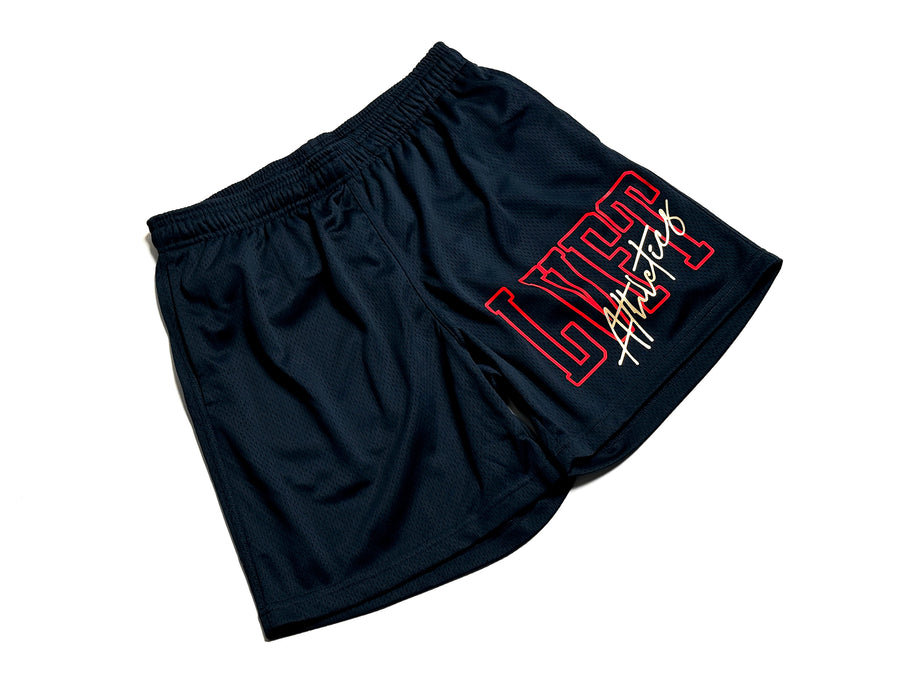 Field Rec Mesh Shorts - Navy / Red / Gold