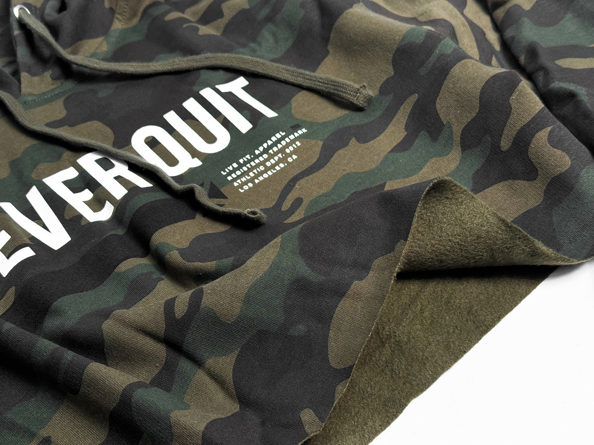 Tactical NQ Crop Hoodie - Green Camo